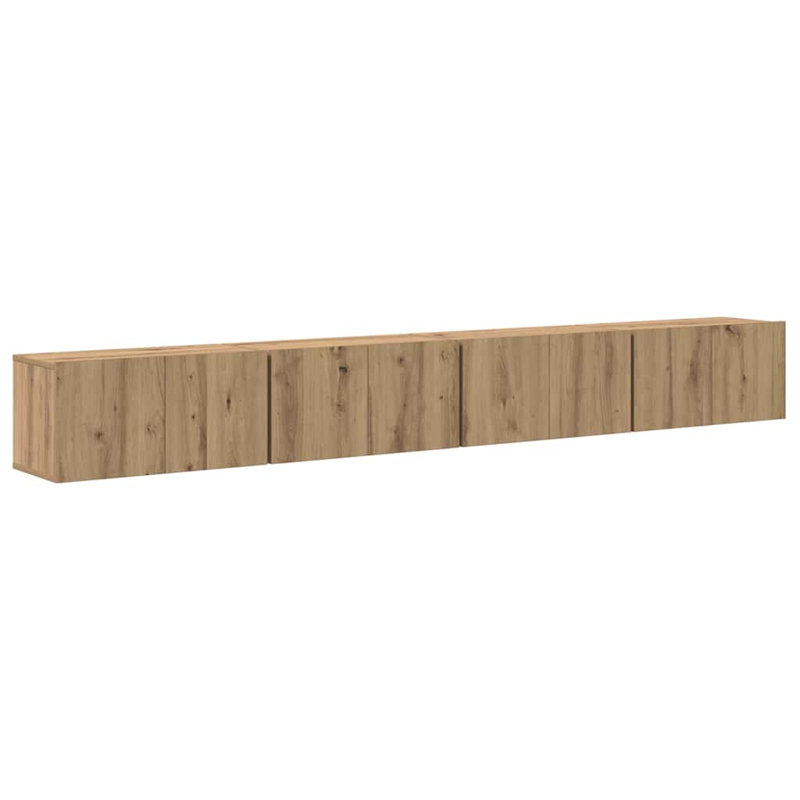 TV Cabinet Set 4 Pcs 60 X 30 X 30 Cm Engineered Wood, Artisan Oak