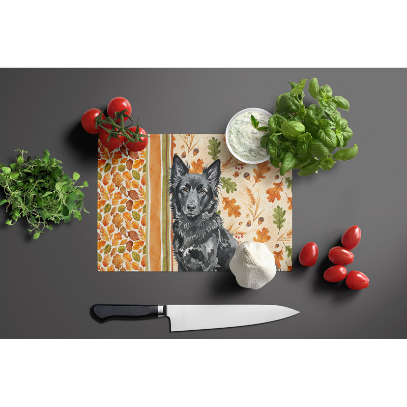 Mudi Heirloom Fall Glass Cutting Board