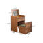Meuble-lavabo intégré 18,9 po en bois de cerisier avec tabouret intégré