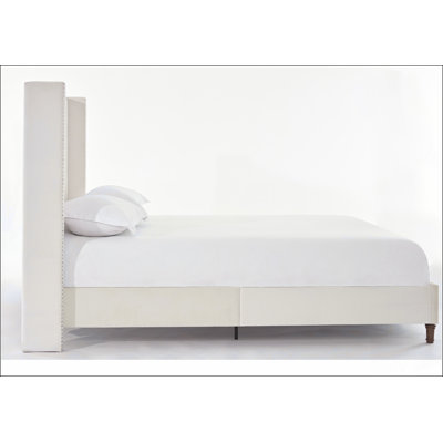 Upholstered Queen Bed / 54" High Headboard / Traditional Hand Buttoned Tufting