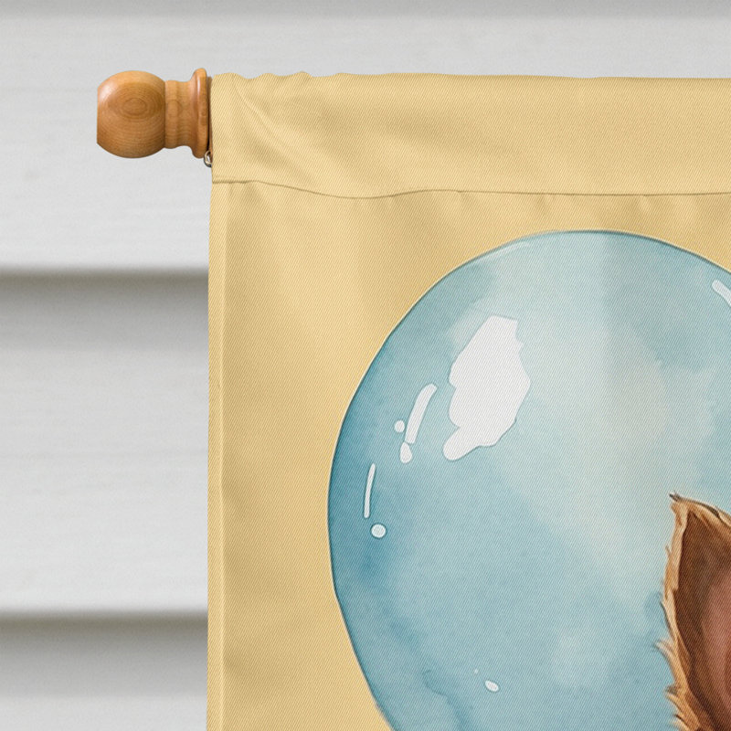 Drapeau «Happy Birthday House», Yorkshire Terrier 