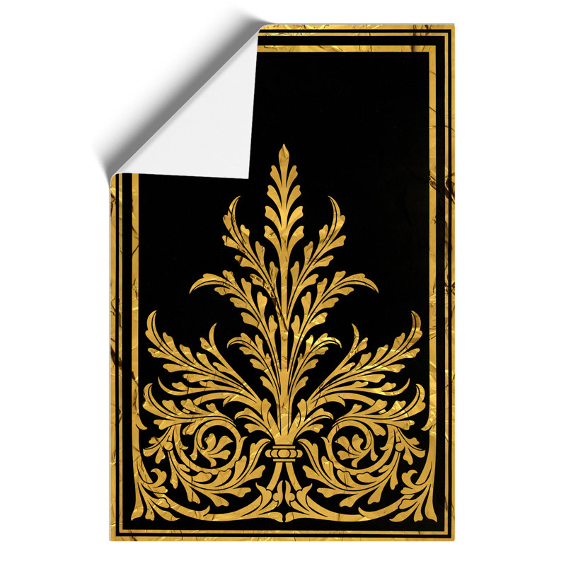 Golden Foil Relief - Unframed Graphic Art, 42cm H x 30cm W x 0.1cm D