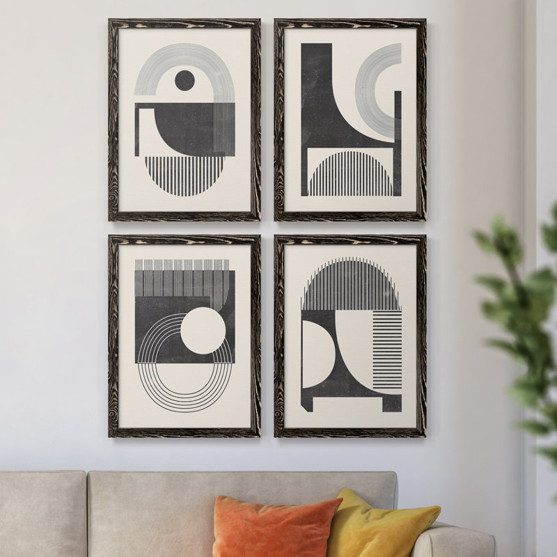 Inconnu Space I, toile encadrée de qualité supérieure - prête à être accrochée, H 20 po x l 68 po x P 1,5 po, Noir