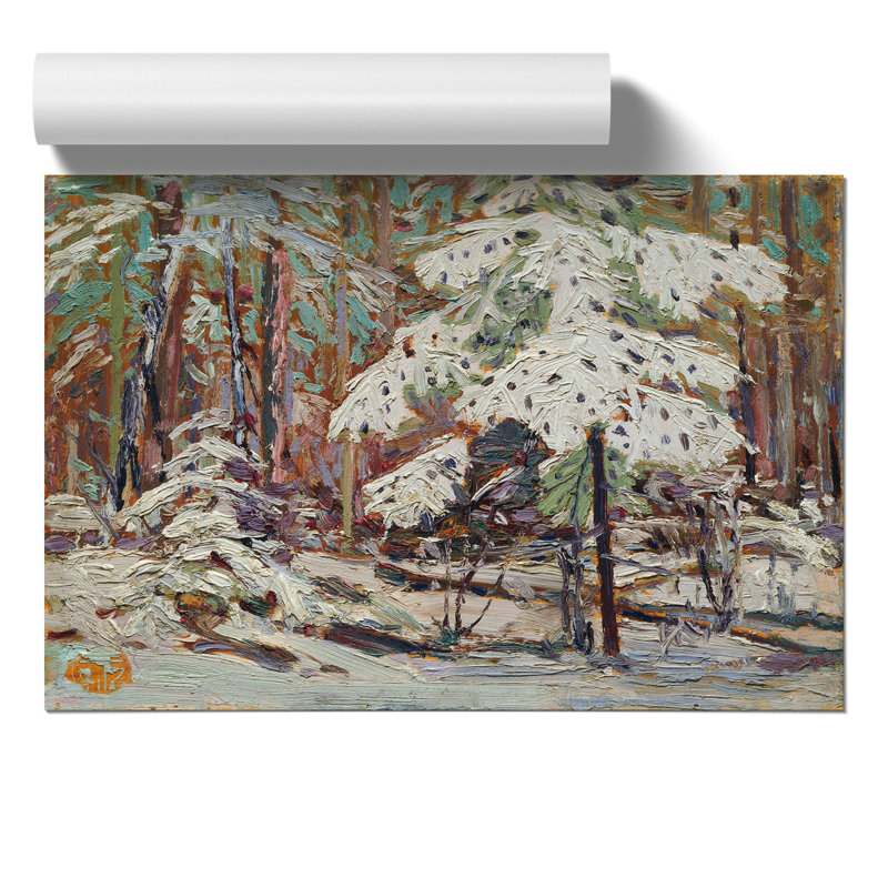 Snow In The Woods by Tom Thomson - No Frame Painting, 30cm H x 42cm W x 0.1cm D