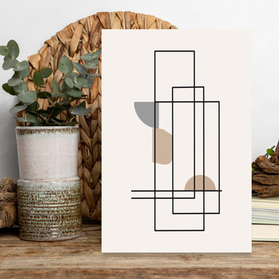 Geometric Line Art Composition 04 Abstract Geometric Modern Wall Art