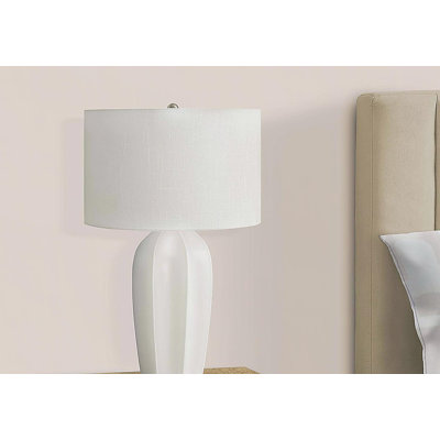 Lighting, 27"h, Table Lamp, Cream Ceramic, Ivory / Cream Shade, Modern