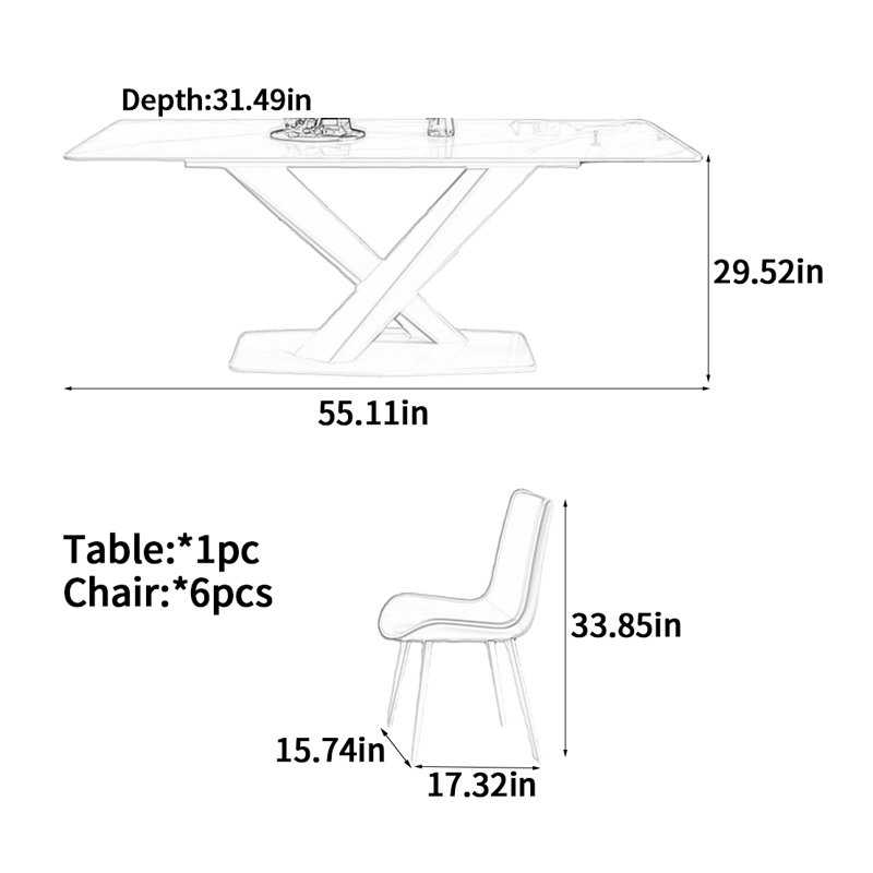 Hilderbrand, H 29,52 po x L 55,11 po x l 31,49 po