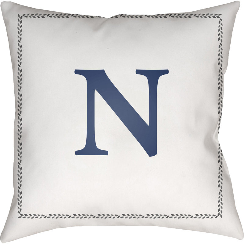  Indoor/Outdoor Throw Pillow, N, 20" H x 20" W x 4" D
