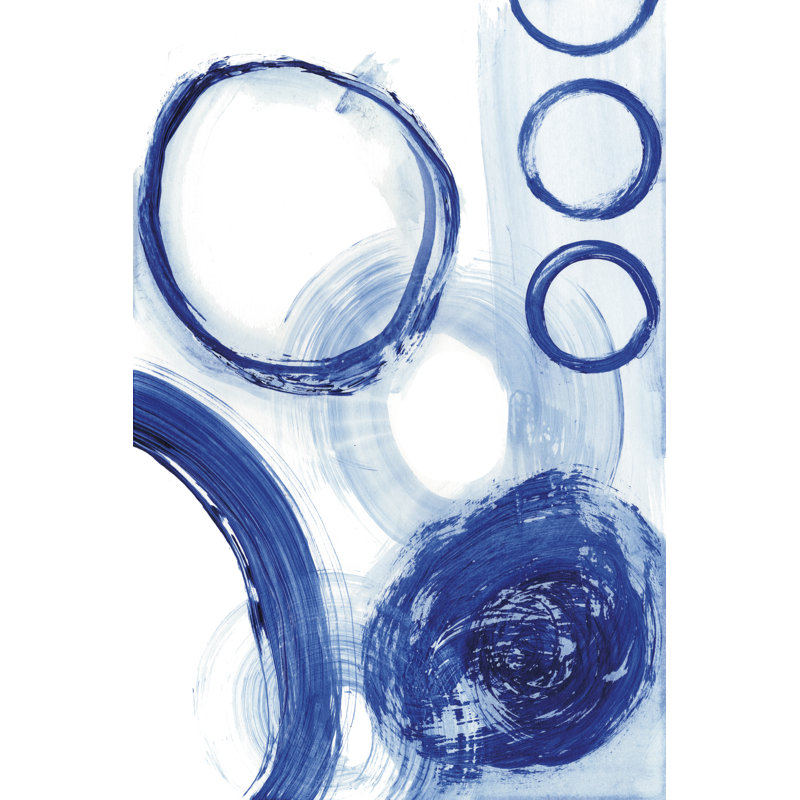 Blue Circle Study III by Jodi Fuchs - Wrapped Canvas Painting, 91cm H x 61cm W