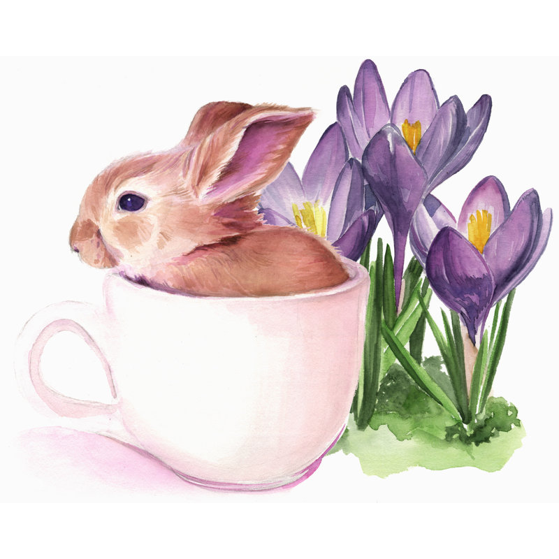 Bunny Crossing I - Wrapped Canvas Print, 91cm H x 91cm W