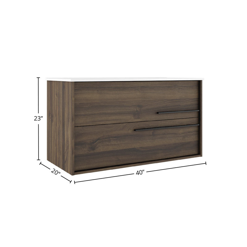 Bathroom Vanity Cabinet AQUA Collection by DAX, 40" W, Dark Brown