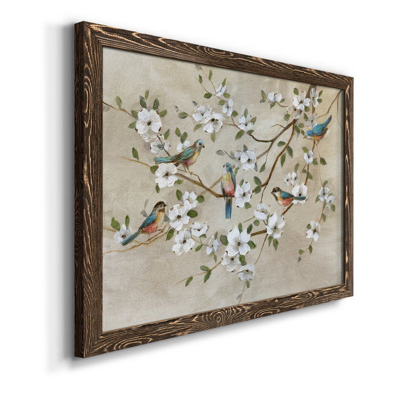 Birds of a Feather - Peinture sur toile encadrée, H 31 po x l 44 po x P 1 po, Noyer