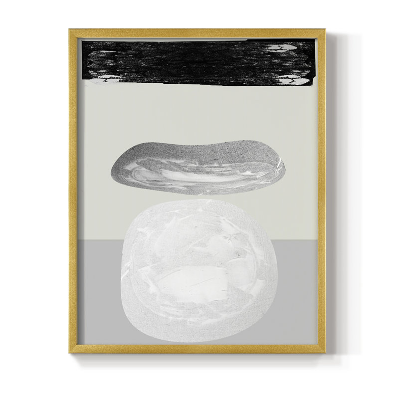 Eggy II Framed Print - Solid Wood, Gold, 28" H x 22" W