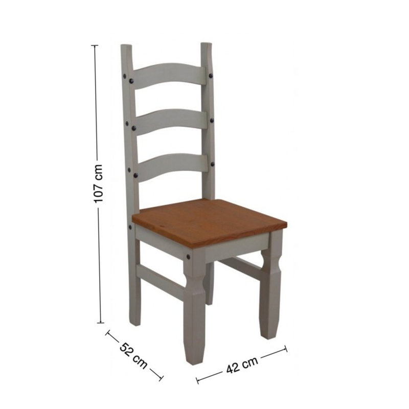 Pegasus 4 - Person Pine Solid Wood Dining Set