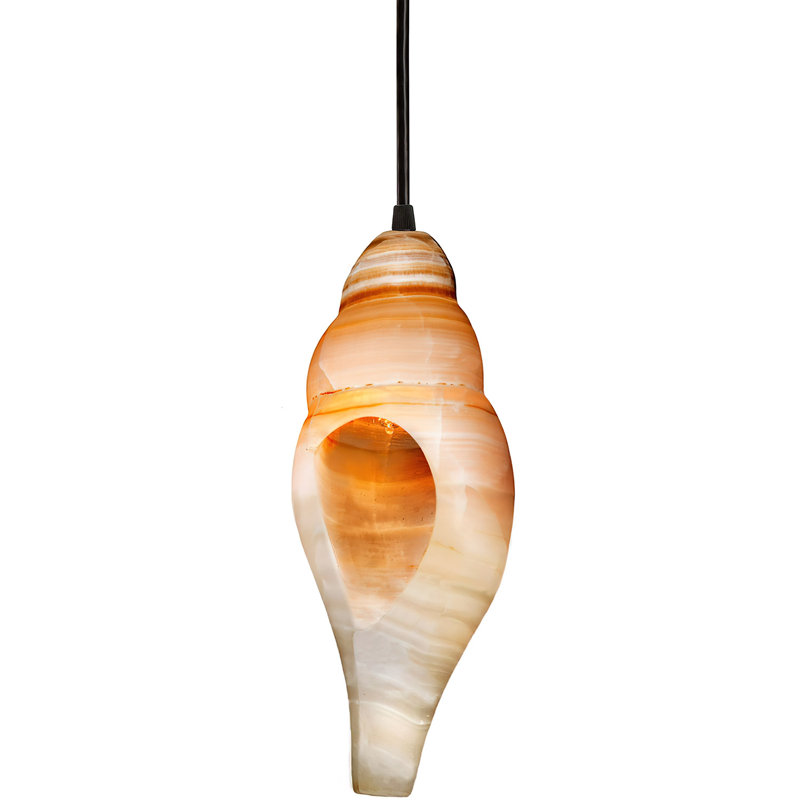 Luminaire suspendu 1 lumière Seashell, Cuivre rouillé