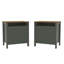 Table de chevet 2 tiroirs avec rangement ouvert Pruitt-1512889674