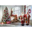 Fraser Hill Farm, taille réelle, 58 po Père Noël dansant avec liste
