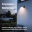 Lampe murale d'extérieur solaire en aluminium et clôture avec capteur de mouvement