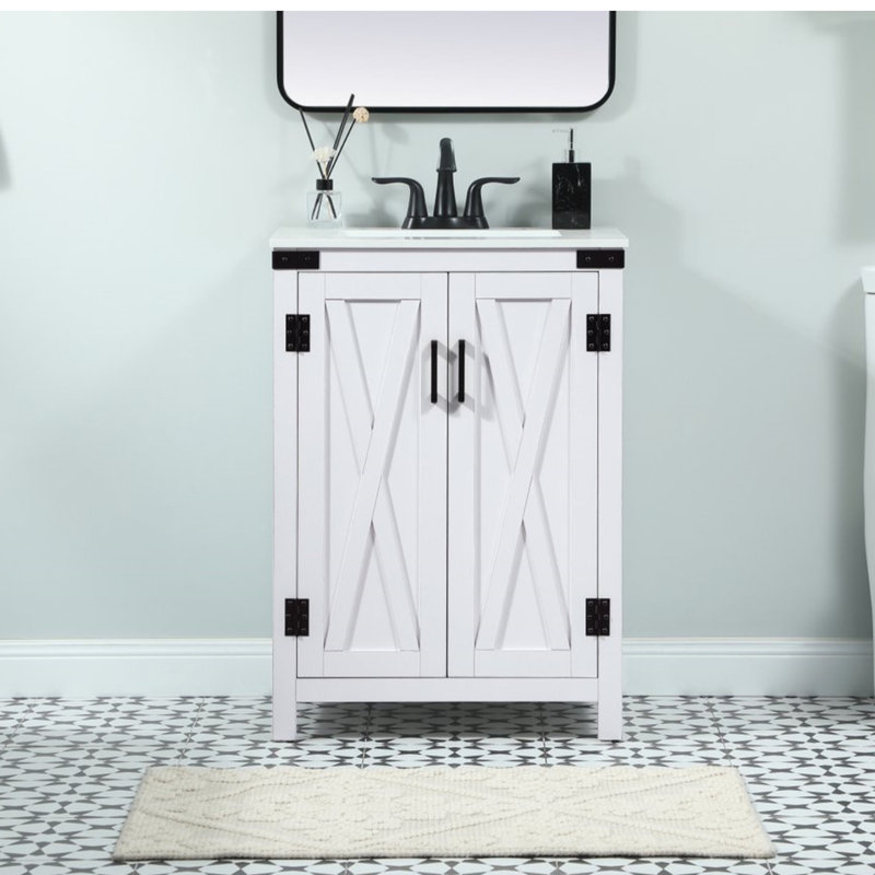 Ensemble de meuble-lavabo simple 24 po Slayton, Blanc