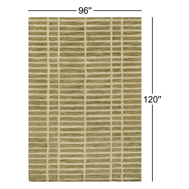 Tapis fait à la main Wright, Rectangle 8 pi x 10 pi