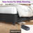 Full Size Modern Upholstered Bed Frame with Vertical Corduroy Headboard,Black-1470975466-1470975461