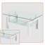 Table basse moderne à 2 niveaux en verre - Table d'appoint en acrylique transparent et chrome pour le salon-724856054-724856055