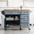 52-Inch Mobile Kitchen Island with Drop Leaf, Adjustable Shelf, and Ample Storage for Modern Kitchens.-718361998