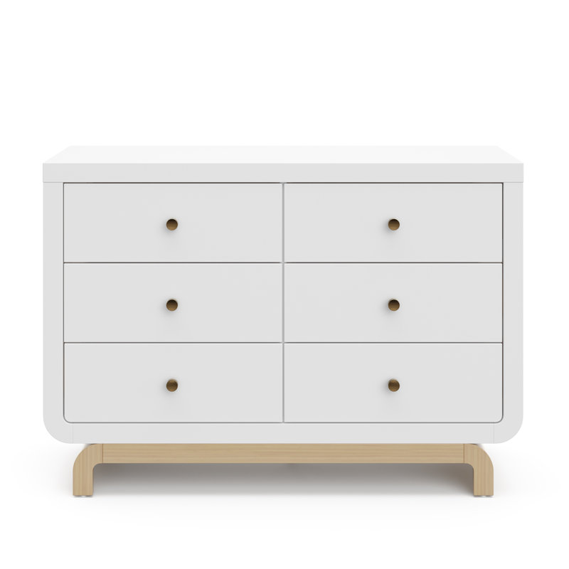Santorini 5-In-1 Convertible Crib, Santorini 6 Drawer Dresser, And Santa Monica Power Recliner, White