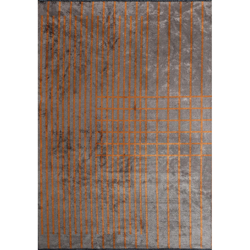 Lignes modernes à rayures, Rectangle 7 pi 10 po x 11 pi 2 po