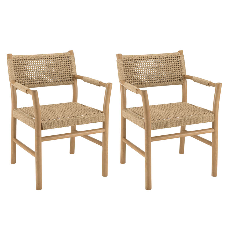 Set Of 2 Synthetic Garden Armchairs