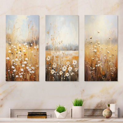 Meadow Of Dreams - Meadow Metal Art Print Set Of 3