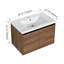 Meuble-lavabo flottant simple 30 po avec lavabo en résine et meuble-lavabo mural 2 portes-952365133-952365123