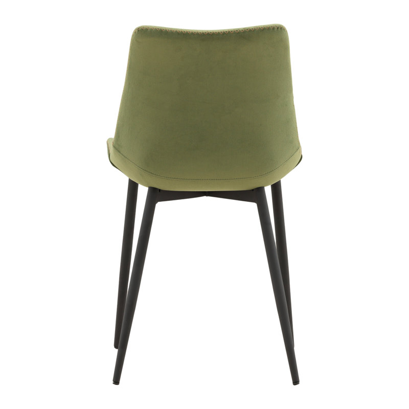 Velvet Side Chair in Green