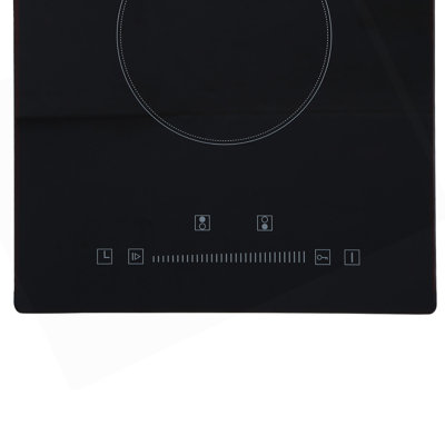 Built In Electric Stove Top, 20 X 11.6 Inch 2 Burners, 110V Glass Radiant Cooktop With Sensor Touch Control, Timer & Child Lock Included, 9 Power Levels For Simmer Steam Slow Cook Fry