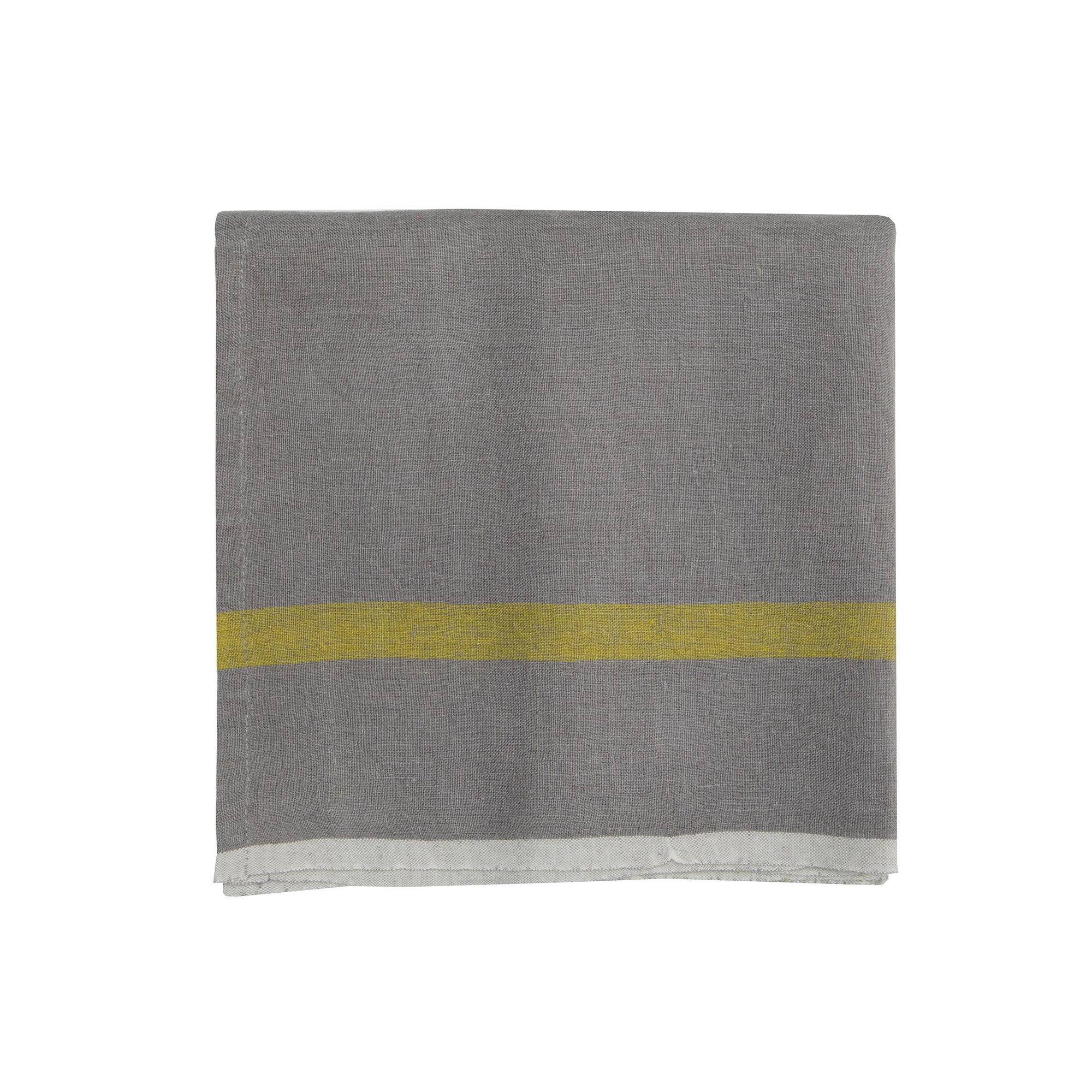 Tegan Linen Stripe 20" Napkin, Grey/Lime