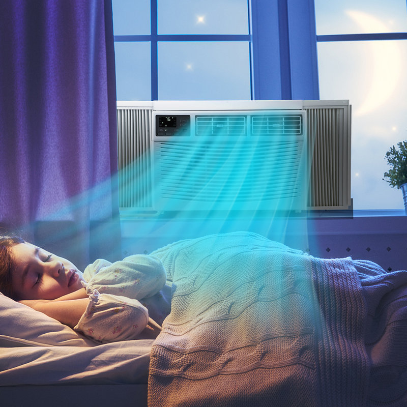 Climatiseur de fenêtre 10 000 BTU WiFi Smart AC refroidit un déshumidificateur de 450 pieds carrés à 3 vitesses de ventilateur