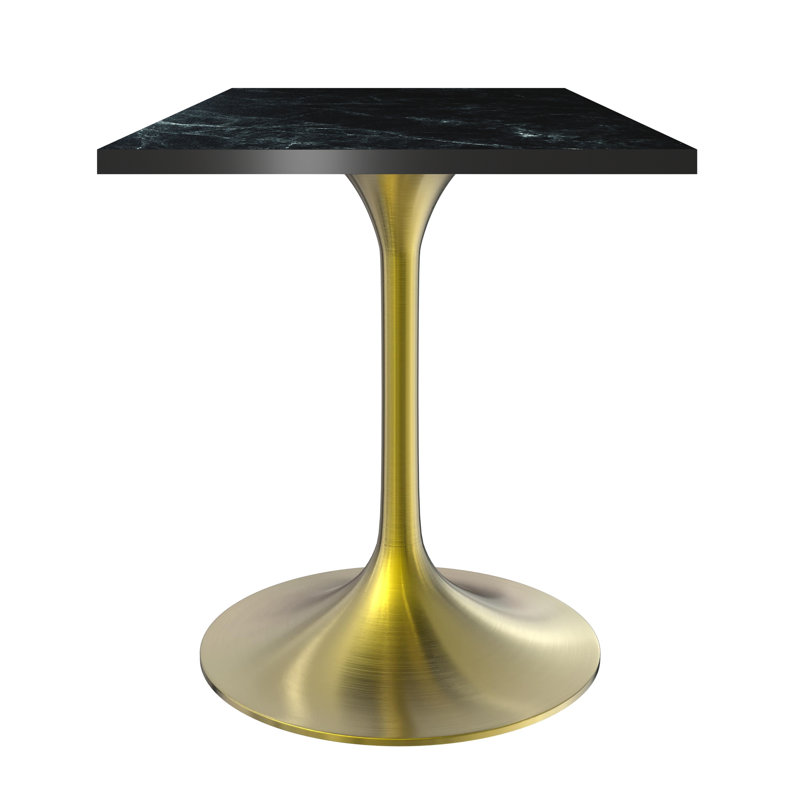 Table de salle à manger Verve, Noir, Doré