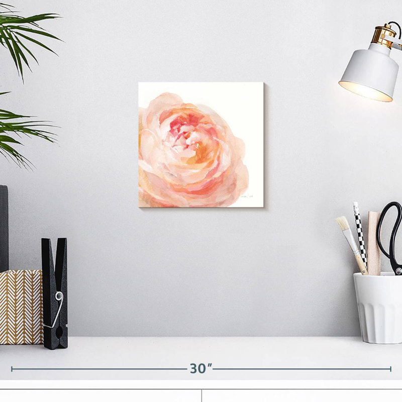Rose de jardin Harnek sur blanc, H 10 po x l 10 po