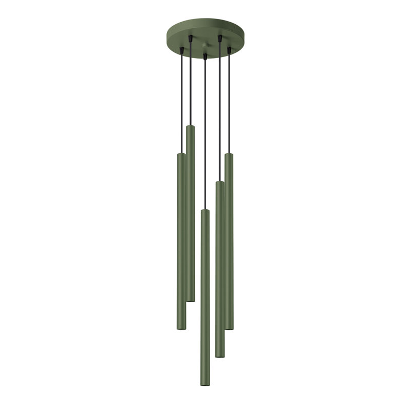 Berthile - Light Pendant, Green, 14cm W x 27cm D, 5 Lights