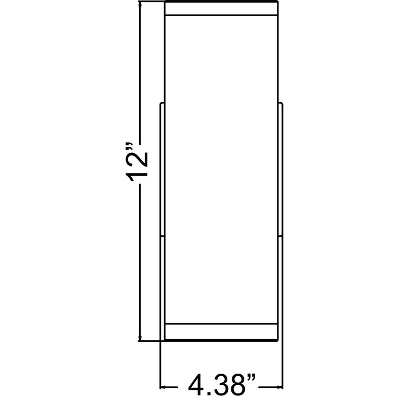 Applique murale d'extérieur à 2 lumières Haarstick, H 12 po x l 4 po x P 4 po, Bronze