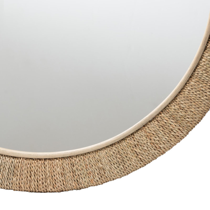 Aadithya Bali & Pari Geralyn Japandi Natural Seagrass Wall Mirror