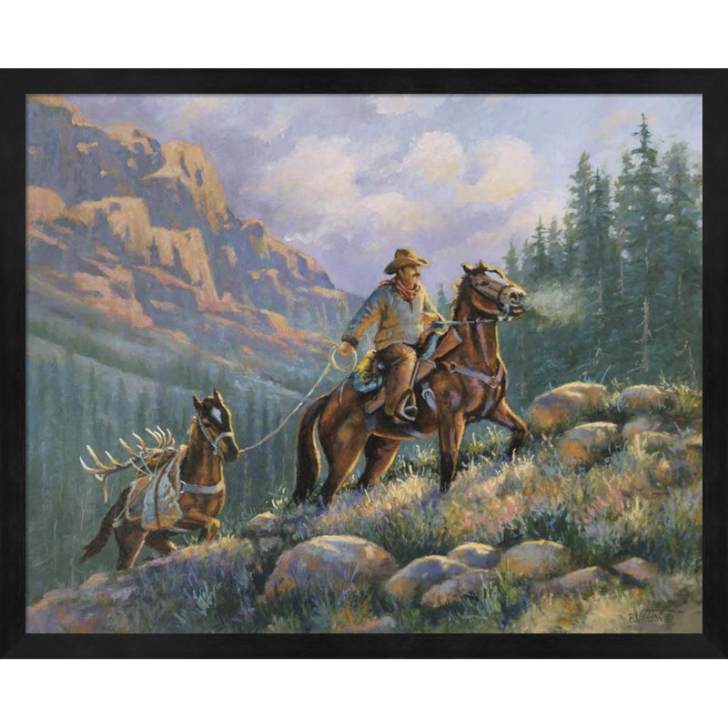 «Packing Out» par Bruce Langton - peinture encadrée