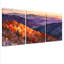 Tableau sur toile tendue représentant un paysage de montagne d'automne, style aquarelle (lot de 3)-1357724440