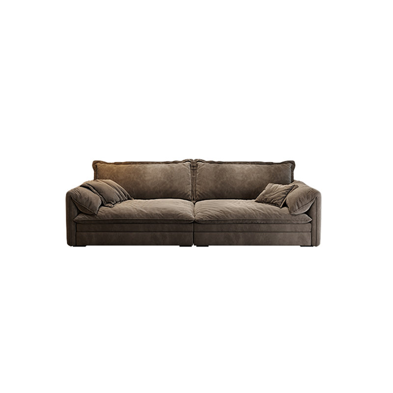 Low-key simple matte fabric sofa, 33.85" H x 94.48" W x 47.24" D