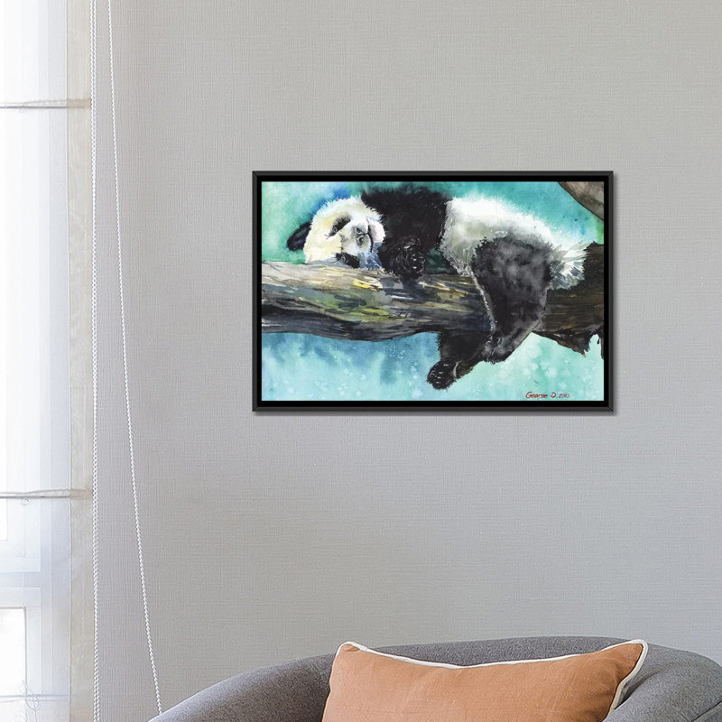Relax Relax, impression sur toile, H 18 po x l 26 po x P 1,5 po, Toile avec cadre noir, Pas de tapis