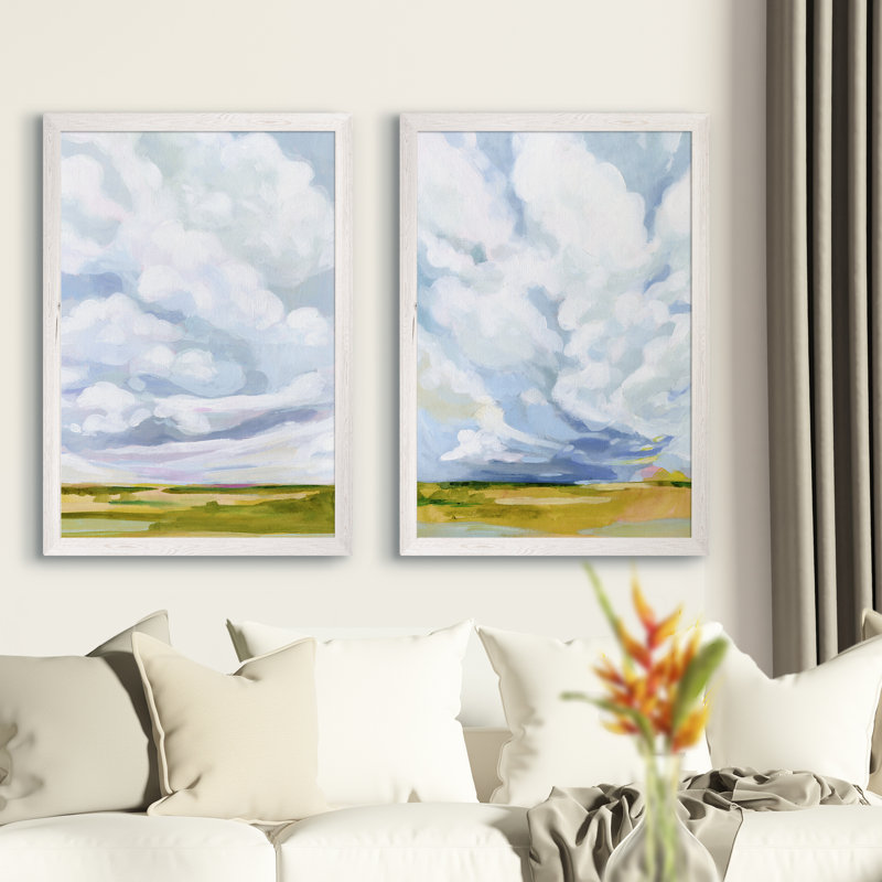 «Ocean Eye I» par Vincent Van Gogh - ensemble de 2 reproductions d'art encadrées, H 24 po x l 18 po x P 1,25 po, Pas de tapis