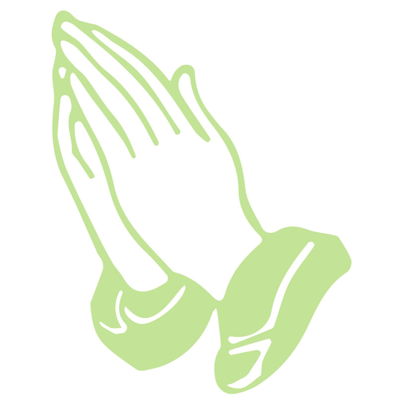 Décalcomanie murale prayer mains, H 24 po x l 19 po x P 0,01 po, Tarte à la lime