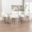 Swivel Upholstered Counter Stool with Solid Wood Frame-895773881
