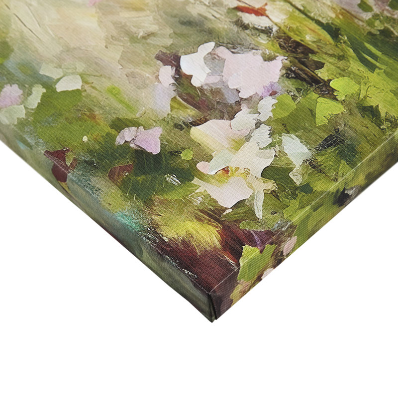Toile d'agneau 16 x 16 po - Intérieur charmant en fleurs