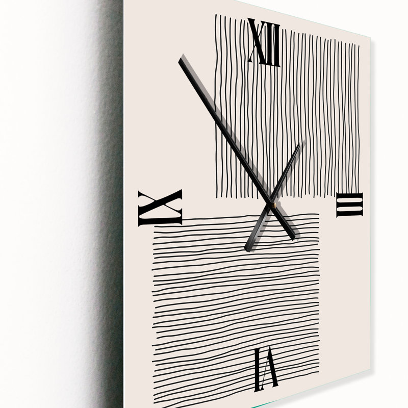 Minimal Geometric Compostions Of Elementary Forms XX - Abstract  Metal Wall Clock, Medium